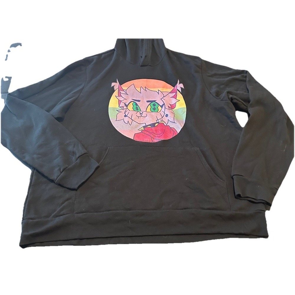 Katzun Purple Cat Hoodie 2XL Furry Animation YouTuber RARE Black